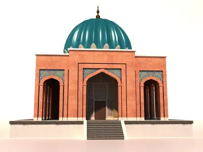 Babur Museum Low-poly 3D model