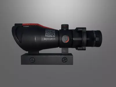 4x scope game ready Low-poly 3D model
