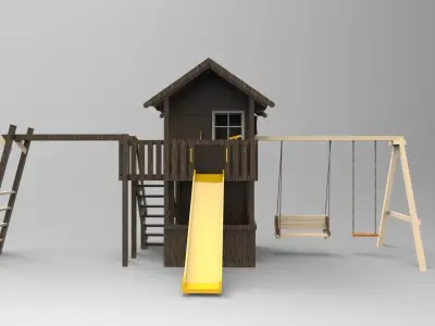  Simple Wood Playground 3D model