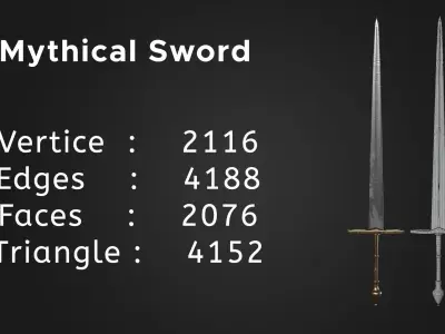 Weapons Game ready 3d models Low-poly 3D model