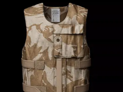 British Armed Forces - ECBA Enhanced Combat Body Armour Low-poly 3D model