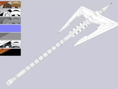 Ember axe Low-poly 3D model get