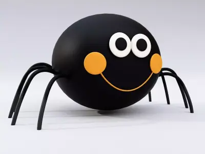 Cute spider low poly 3d model 1 3D model