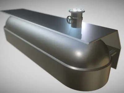 Fuel Tank High Poly Model 3D model