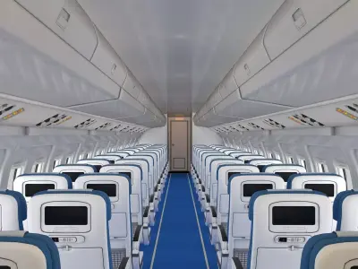 Airplane Cabin Low-poly 3D model