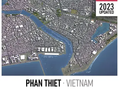 Phan Thiet Low-poly 3D model