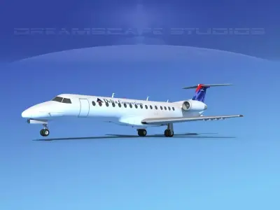 Embraer ERJ-140 Delta Connection 3D model