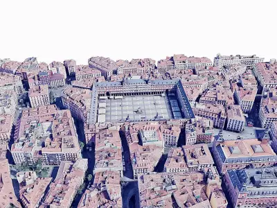 Plaza Mayor Madrid Low-poly 3D model