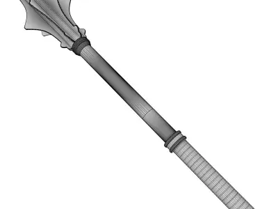 Flanged Mace 3D model