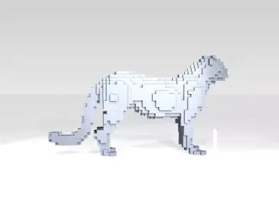 Leopard Voxel 3D model