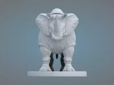 Sci-Fi Armored Rhino PM-21 3D print model