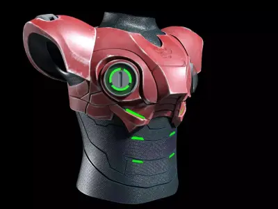 High quality Hard Surface Cyborg body armor 3D model