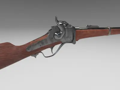 Sharps Model 1867 Low-poly 3D model