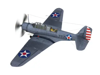 Douglas TDB-1 Devastator - 7T7  3D model