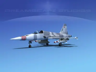 Northrop F-5E Tiger V02 USAF 3D model