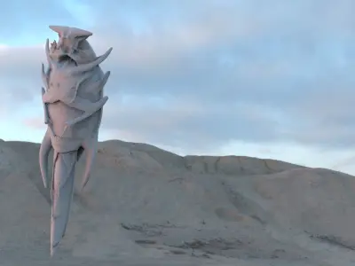 Scarab Beatle sci fi 3D model