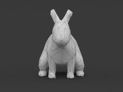 Super Low Poly Rabbit Bunny Low-poly 3D model