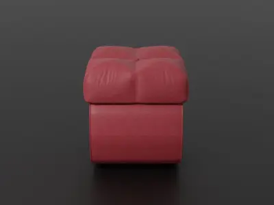 padded stool Free 3D model