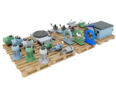 Spare parts of industrial machine tools - Collection 2 3D model