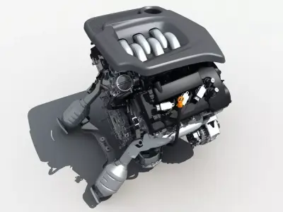 Car Engine V6 3D model