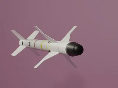 AIM-9 Sidewinder Missile Low-poly 3D model