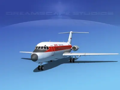 Douglas DC-9-20 Garuda 3D model