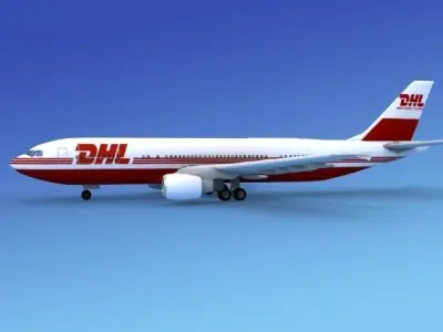 Airbus A300 DHL Cargo 1 3D model