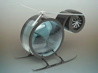 Futuristic Helicopter 3D model