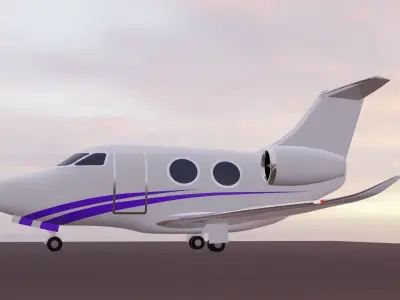 Private Jet - Small Low-poly 3D model