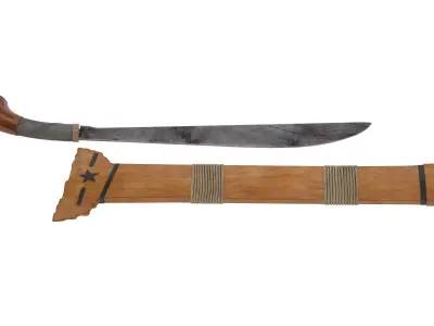  Bangkung Sword Low-poly 3D model