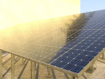 Solarmodule Version 4 - 23000mm Low-poly 3D model