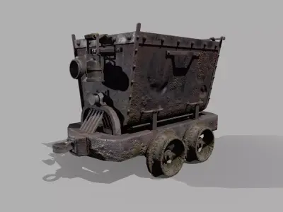 Minecart Low-poly 3D model purchase