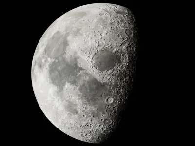 Photorealistic Moon 50K 3D model