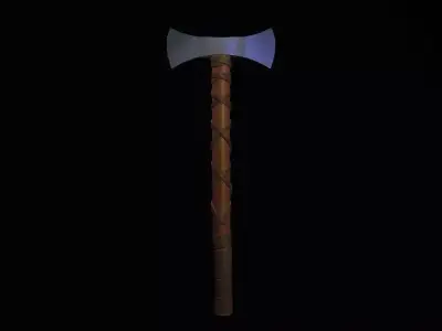 Short War Axe 02 Low-poly 3D model
