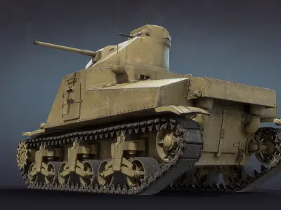 M3 Lee Tank Low-poly 3D model
