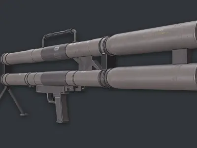 Rocket Launcher Game Ready 12 Low-poly 3D model