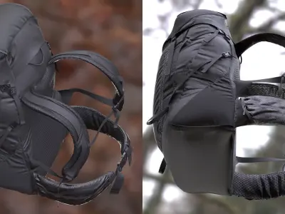 Backpack 226 - All MH Bodies - UE5 Skeletons - Rigged Low-poly 3D model