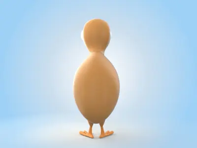 Cartoon kiwi 3D model
