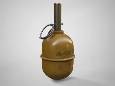 RGD5 Hand Grenade AAA Game Ready Low-poly 3D model