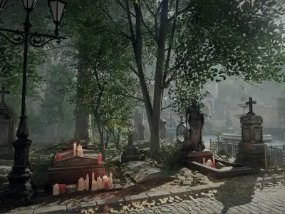 The Cemetery Pack Low-poly 3D model