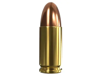 9mm Bullet PBR Low-poly 3D model