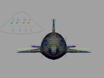 Rig Dolphin Low-poly 3D model