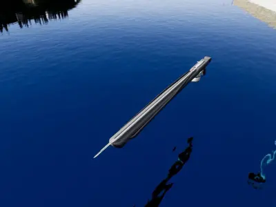 Speargun for spearfishing carbon 3D model  Low-poly 3D model