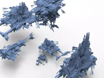 Star Wars inspired Racer 9 designs 3D model