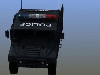 Police HMWWV Low-poly 3D model