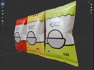 Rice Packaging 3D model