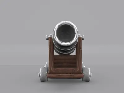 Low ploy canon Free low-poly 3D model