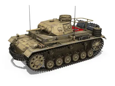 PzBefWg III - Ausf E - DAK  3D model