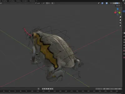 Realistic Bullfrog 3D Model Advanced Rig  Low-poly 3D model