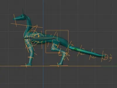 free lowpoly Dragon model rigged Free low-poly 3D model